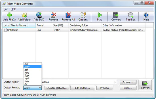 prism video converter