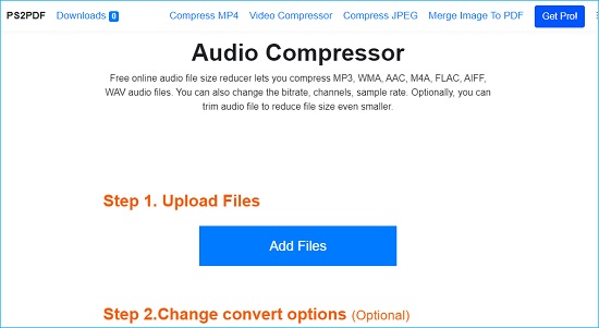 ps2pdf audio compressor