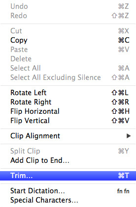 trim mp3 mac with quicktime player