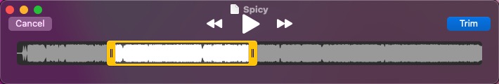 trim mp3 with quicktime player