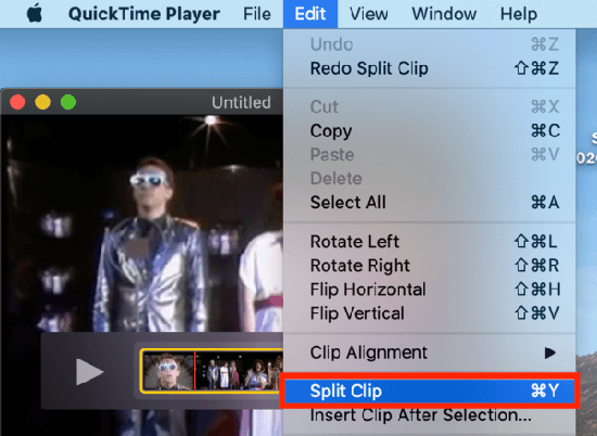 quicktime split clip