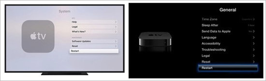 reboot apple tv