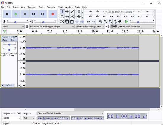 audacity record audio from computer