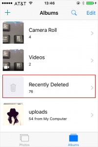 recover deleted photos recently