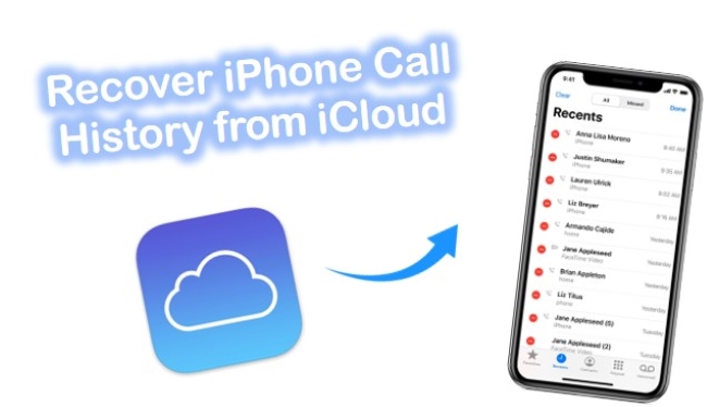 how to recover call history from icloud