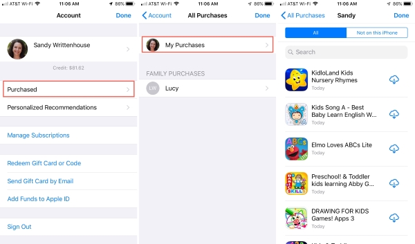 redownload apps iphone app store