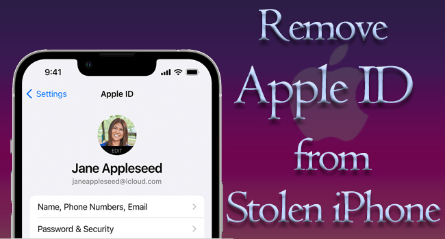 how to remove apple id from stolen phone