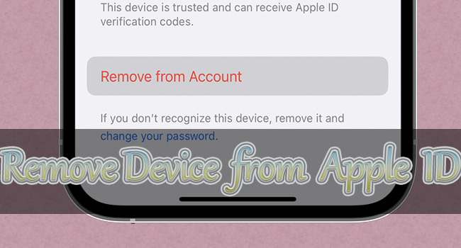 remove device from apple id