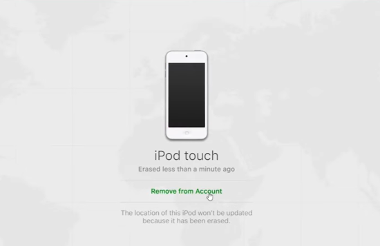 remove ipod from account