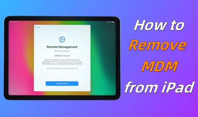 how to remove mdm from ipad