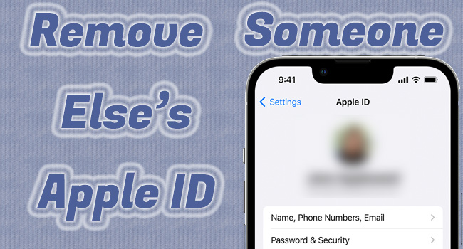 how to remove someone else's apple id