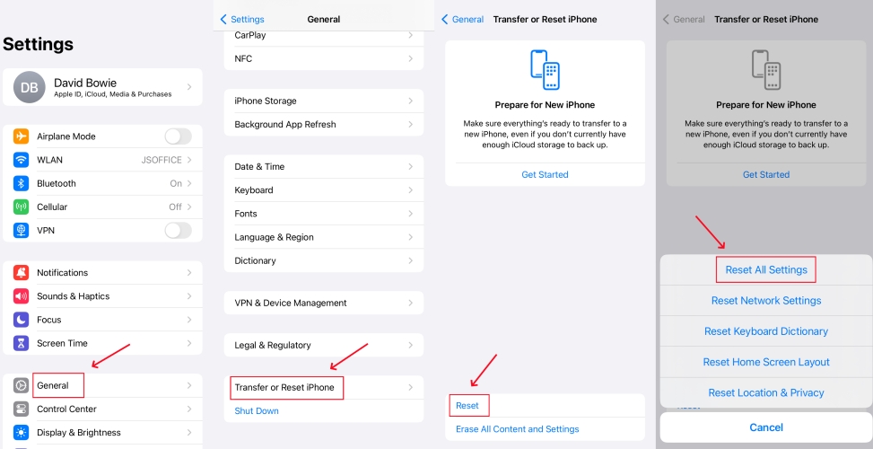 reset all iphone settings