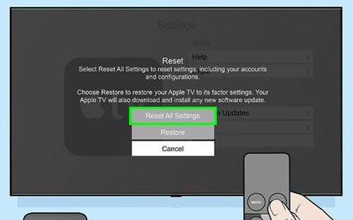 factory reset to repair apple logo on apple tv issue