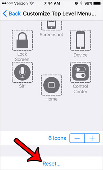 reset assistive touch