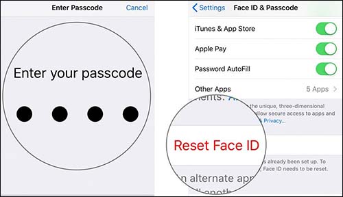 reset face id