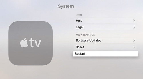 restart apple tv