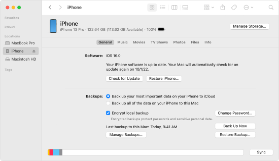 restore iphone with itunes mac