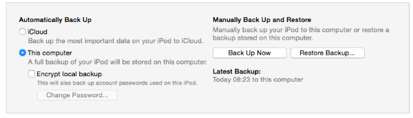 back ipod using windows pc