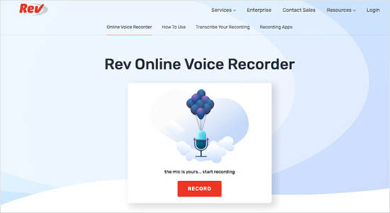 rev online voice recorder