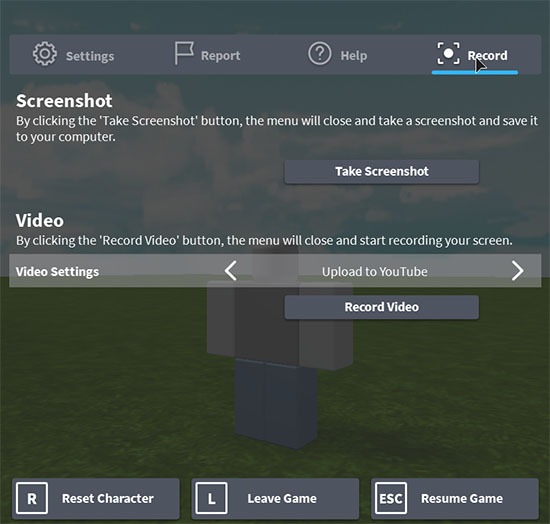 roblox inbuilt recorder