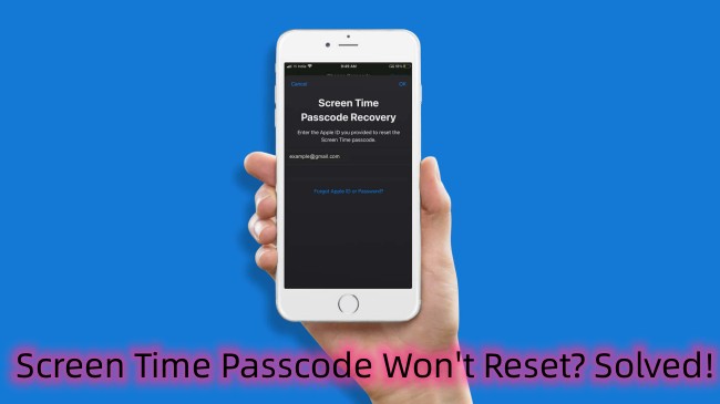 screen time passcode wont reset