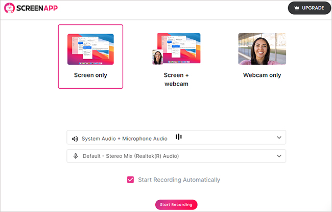 screenapp record live stream