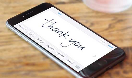 send handwritten messages on iphone