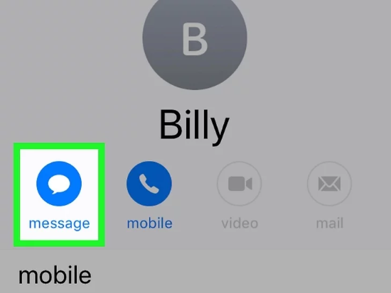 send messages via contacts