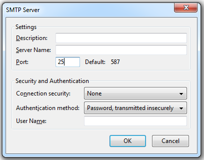 set smtp server