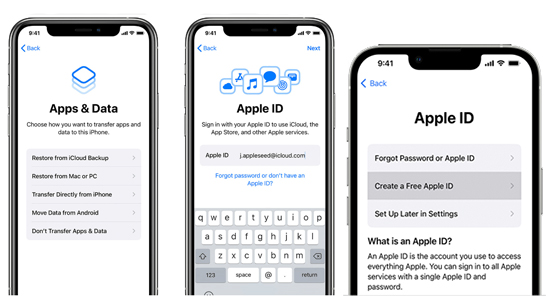 set up iphone on settings
