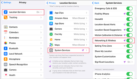 disable networking & wirless service