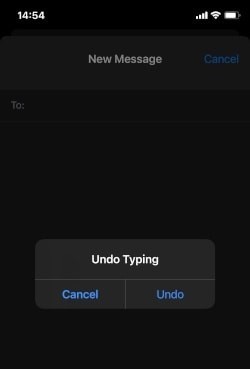 turn on shake to undo