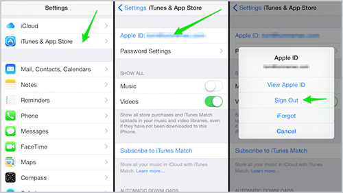app store shows wrong apple id iphone