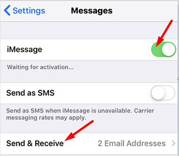 sign out imessage account