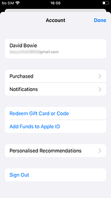 log out of apple id in itunes and app store