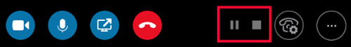 skype for business recording end