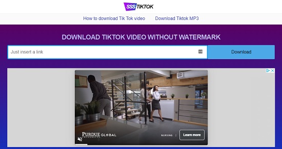 SSSTikTok  Browser Tool For TikTok Music Downloader