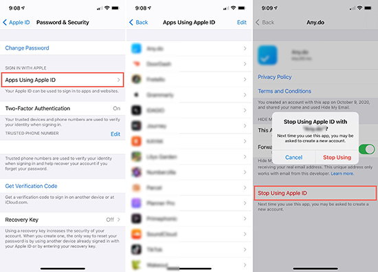 edit apps using apple id