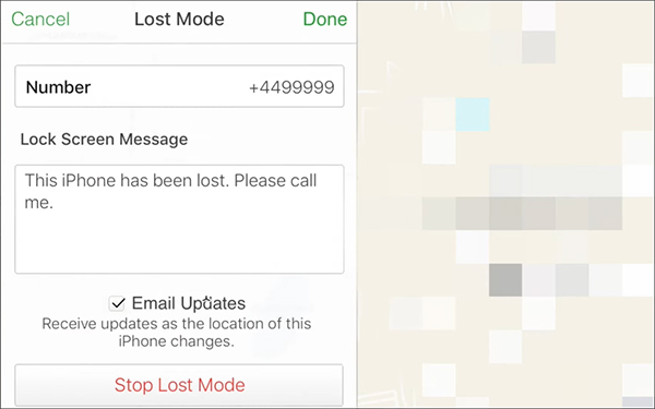 stop iphone lost mode in icloud