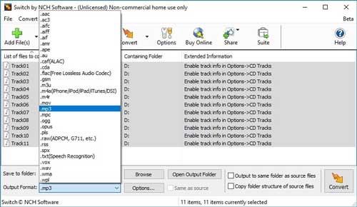 switch audio converter