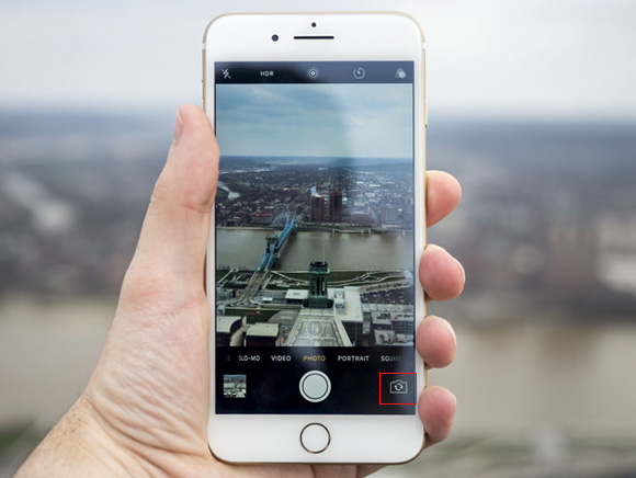 switch the front or rear camera