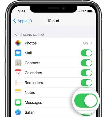 reenable the certain app on icloud