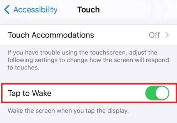 tap to wake