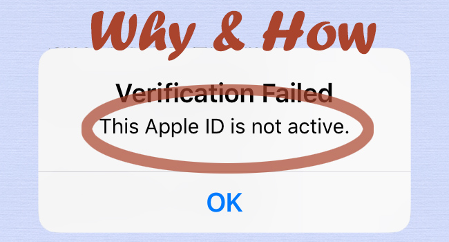 why my apple id is not active