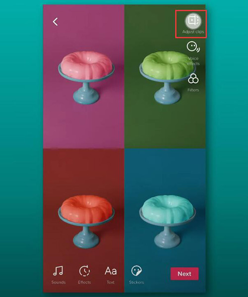 tiktok adjust clips