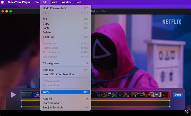 trim video and audio in quicktime