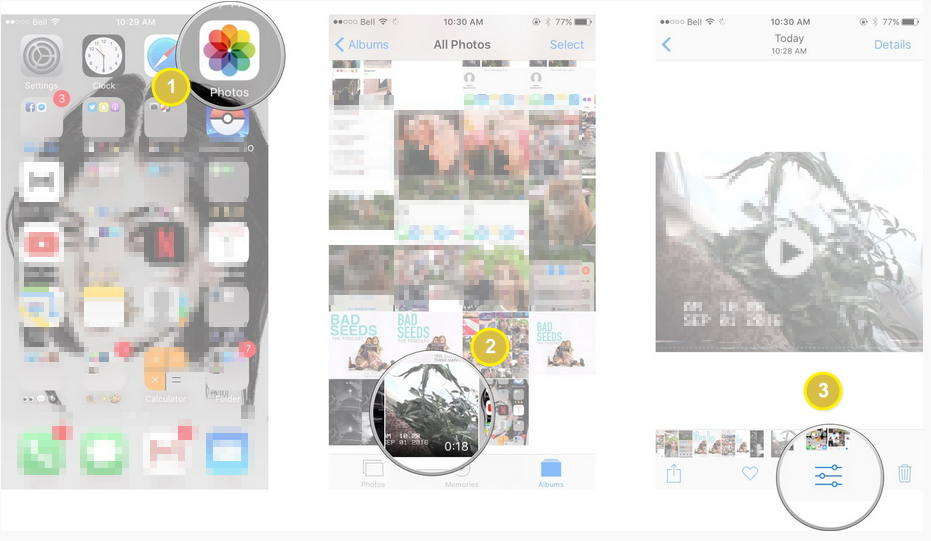 trim video on iphone