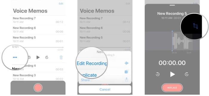 Trim/Edit Voice Memos on iPhone and Mac