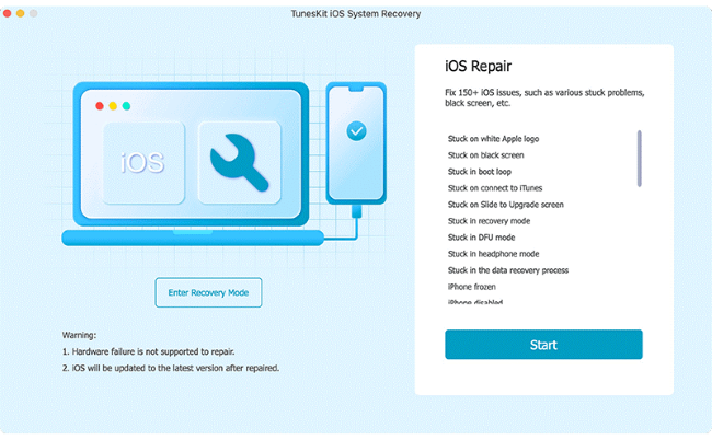 tuneskit ios system recovery