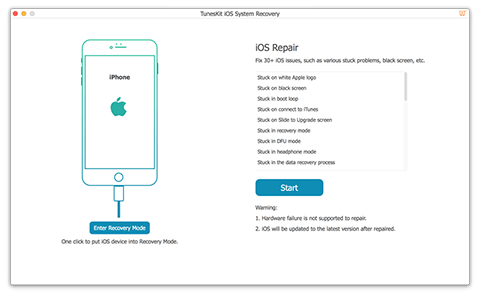 tuneskit ios system recovery